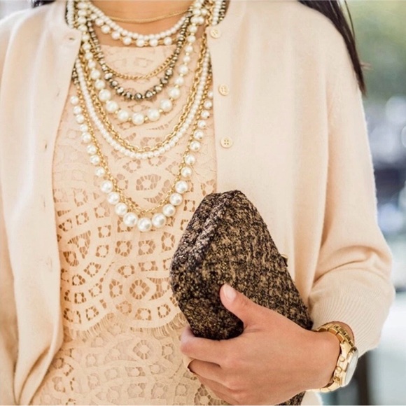 J. crew cream Tiered shift dress in raindrop lace size 12 - Picture 2 of 10